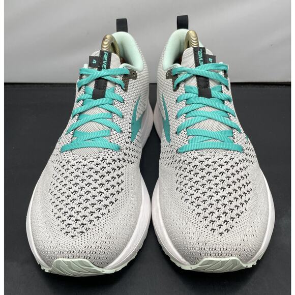 BROOKS REVEL Grey Aqua Green Running Race Shoes Womens Size 10 Fast Ship - Picture 11 of 12